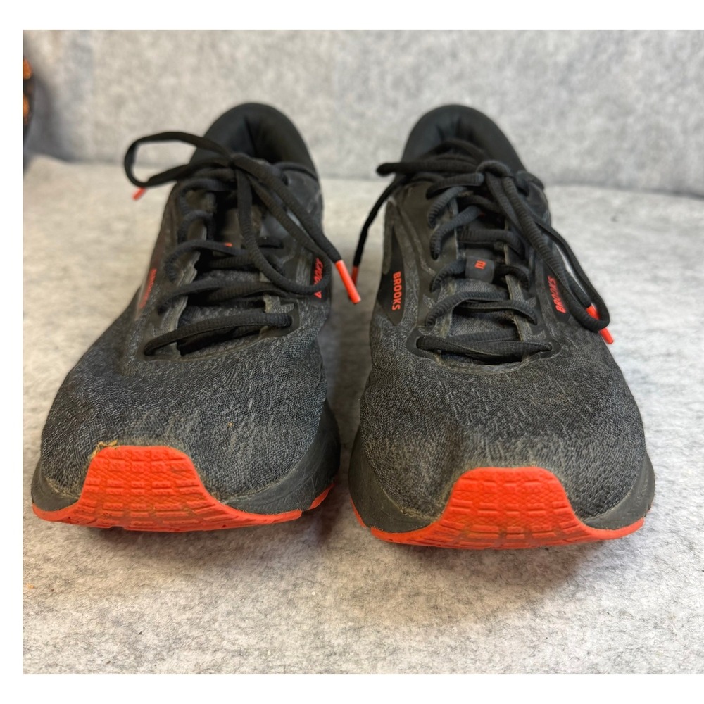 Brooks Trace 2 Mens Running Shoes Black Orange Neutral Cushioning Sneakers